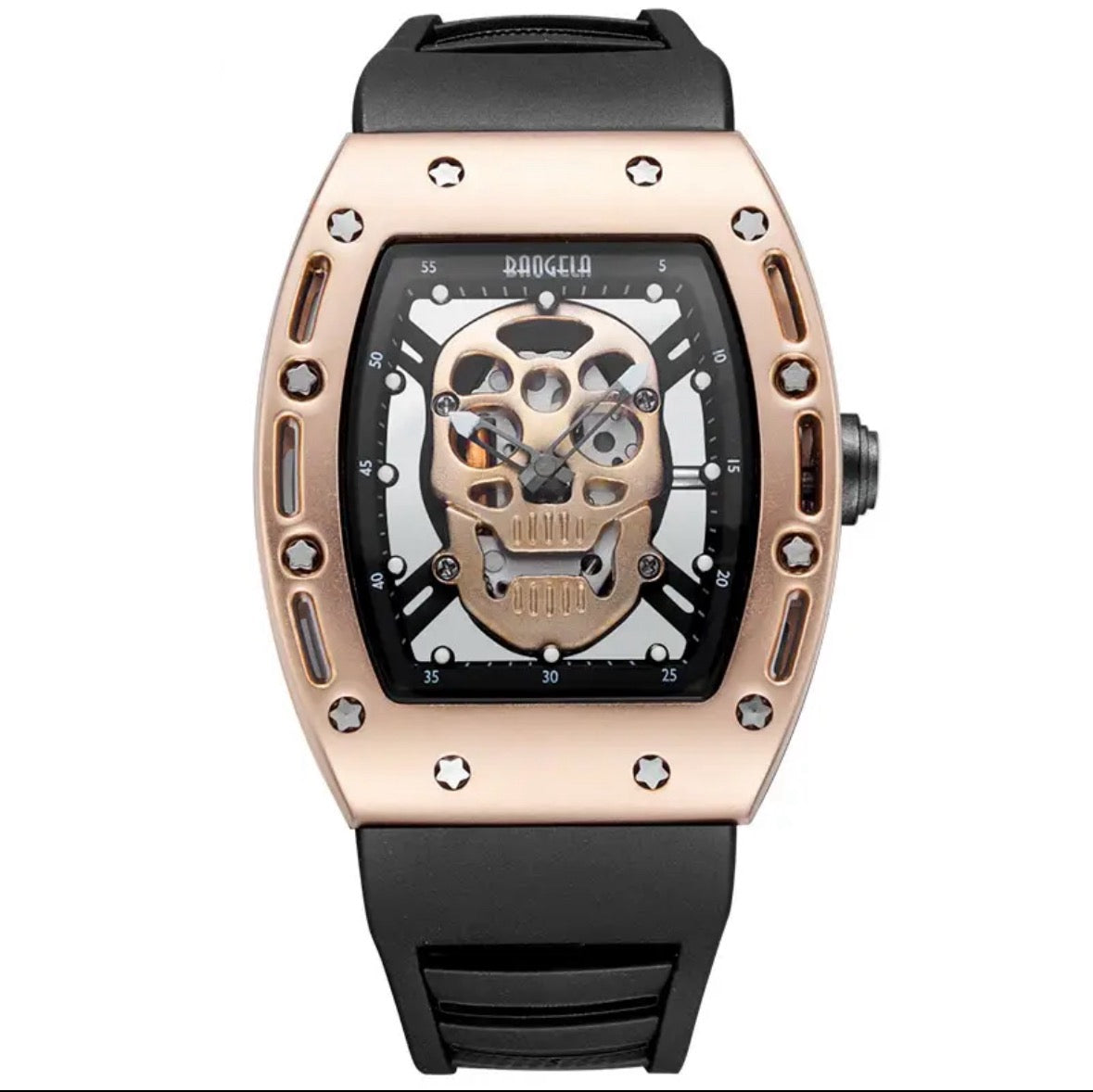 Skull dial rose gold