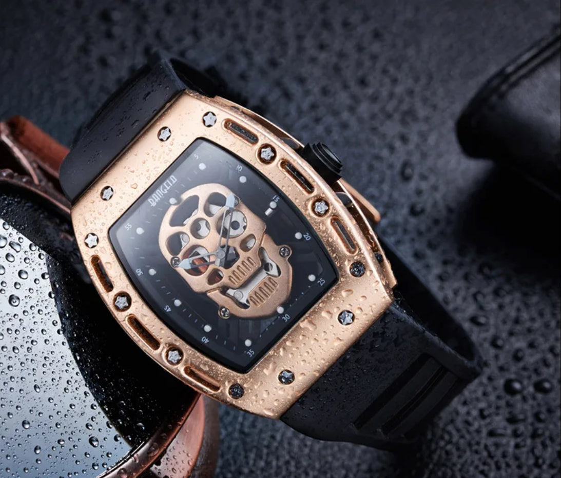 Skull dial rose gold